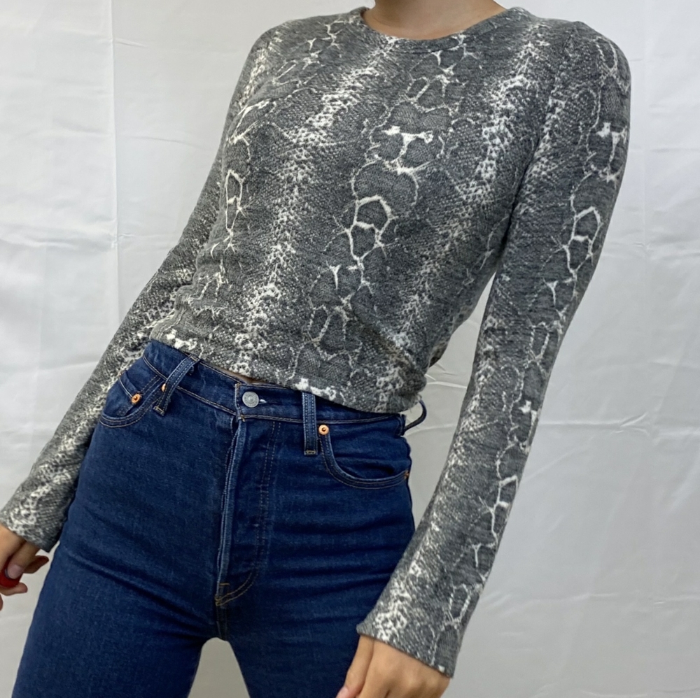 ZARA snake print sweater.